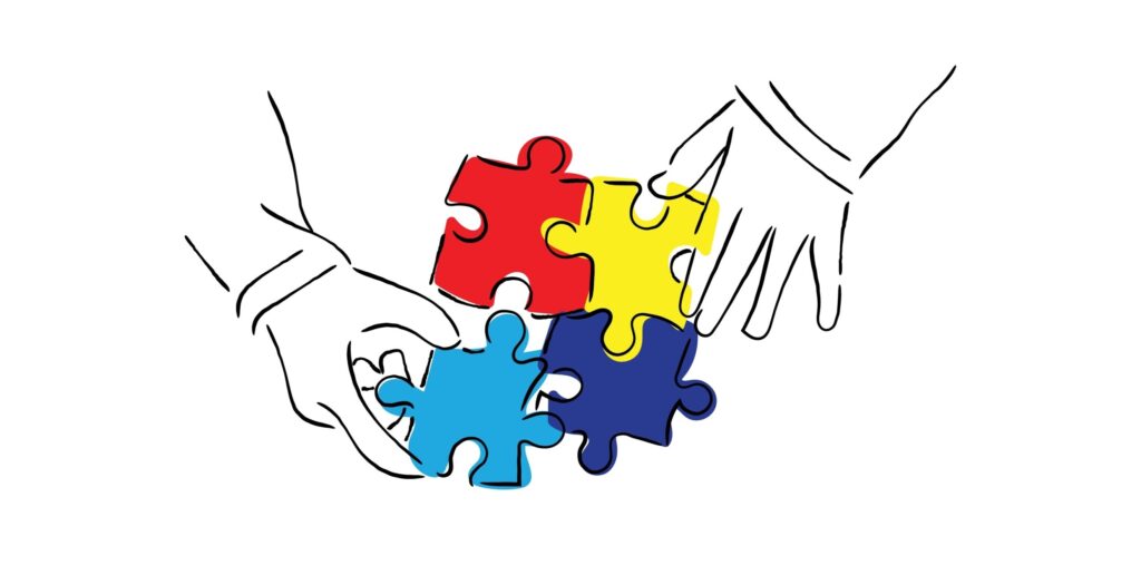 Line,Art,Vector,Of,Autism,Learning.,Autism,Awareness,Concept,Art.