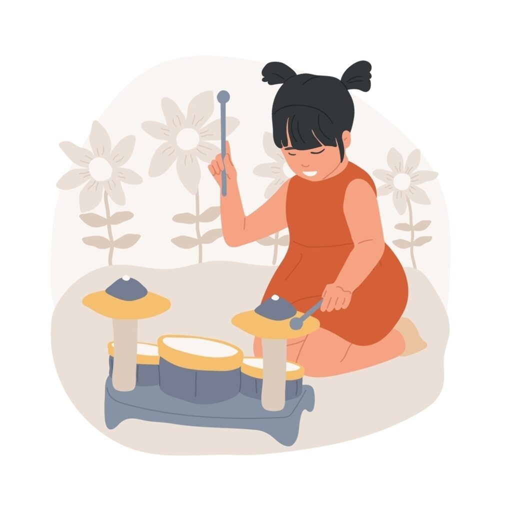 Children,With,Autism,Sensory,Development,Isolated,Cartoon,Vector,Illustration,Set.