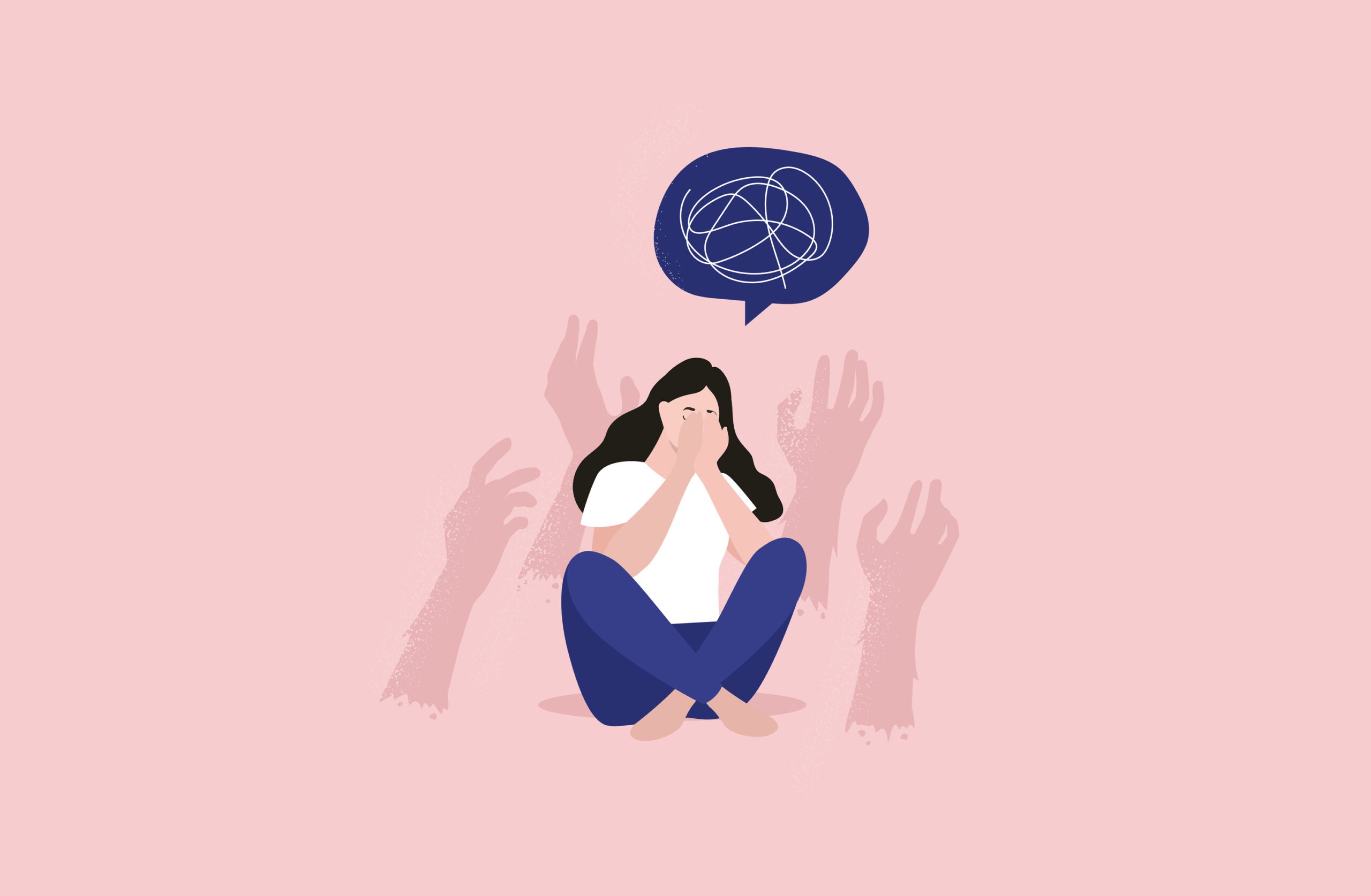 Anxiety,Disorder.,Mental,Disorder.,Fears.,Vector