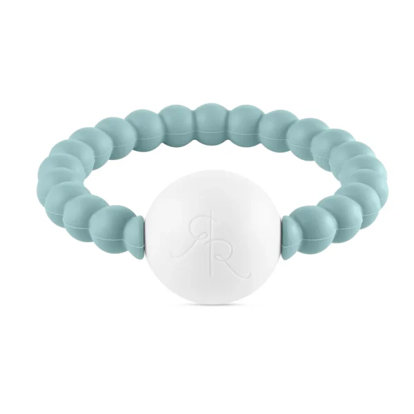 One-piece silicone teether rattle